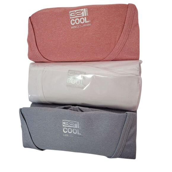 32 Degrees Cool Women Short Sleeve Scoop Neck Tee Multicolor Size Large 3-Pack - Picture 2 of 14